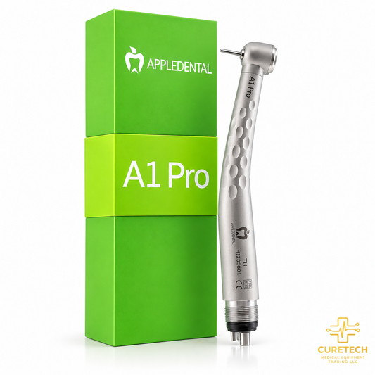 Apple Dental A1 Pro high-speed air rotor handpiece with push-button chuck
