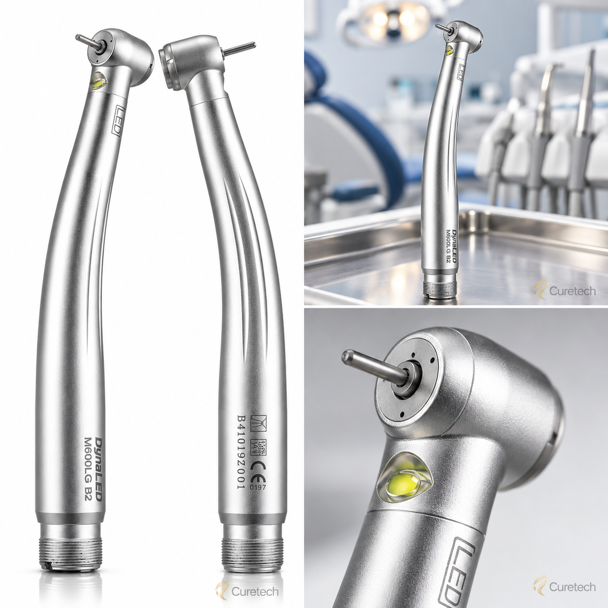 NSK DynaLED m600lg dental handpiece with standard head and LED illumination