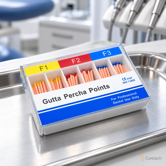 F1–F3 assorted gutta-percha points, 60-piece dental root canal obturation pack